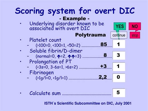 dic workup|dic scoring system.